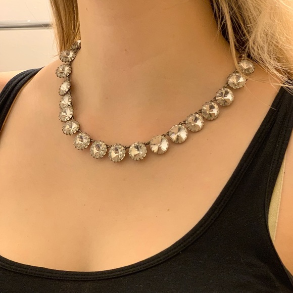 J. Crew Jewelry - J. Crew circular cubic zirconia necklace